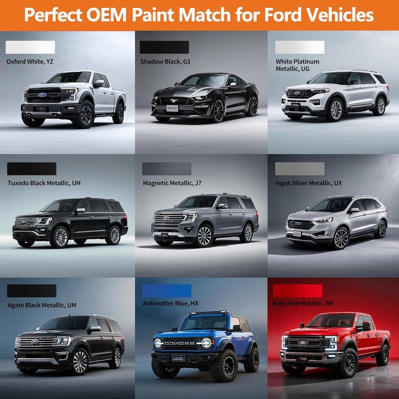 Gen2Magic Tuxedo Black Metallic Touch Up Paint Pen Kit for Ford [Clear Coat Included], UH Color Match, Easy Repair for Ford F-150 Expedition Escape Explorer Mustang Ranger Edge Transit Bronco Fusion - Image 2